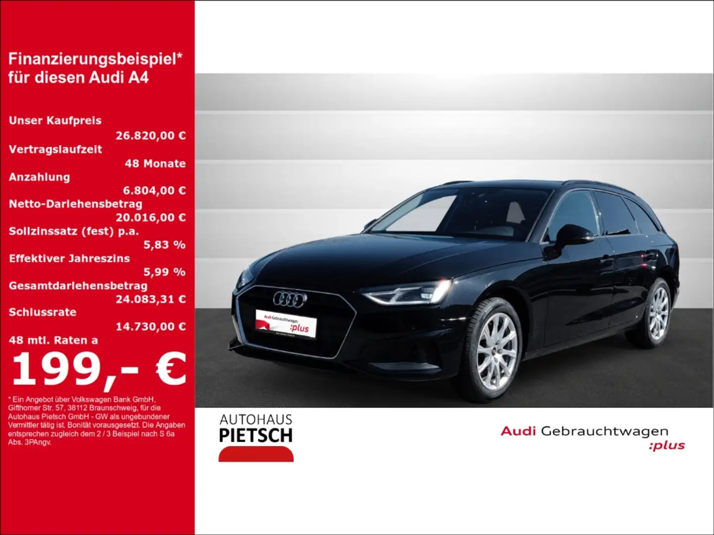 Audi A4 Avant 35 TFSI Navi Keyless SmartInterface Schwarz - 1