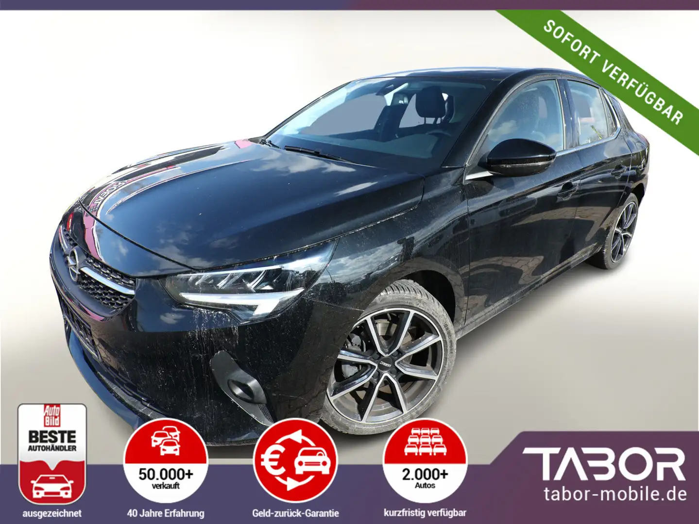 Opel Corsa F 1.2 Turbo 100 Elegance LED Nav SHZ PDC Schwarz - 1