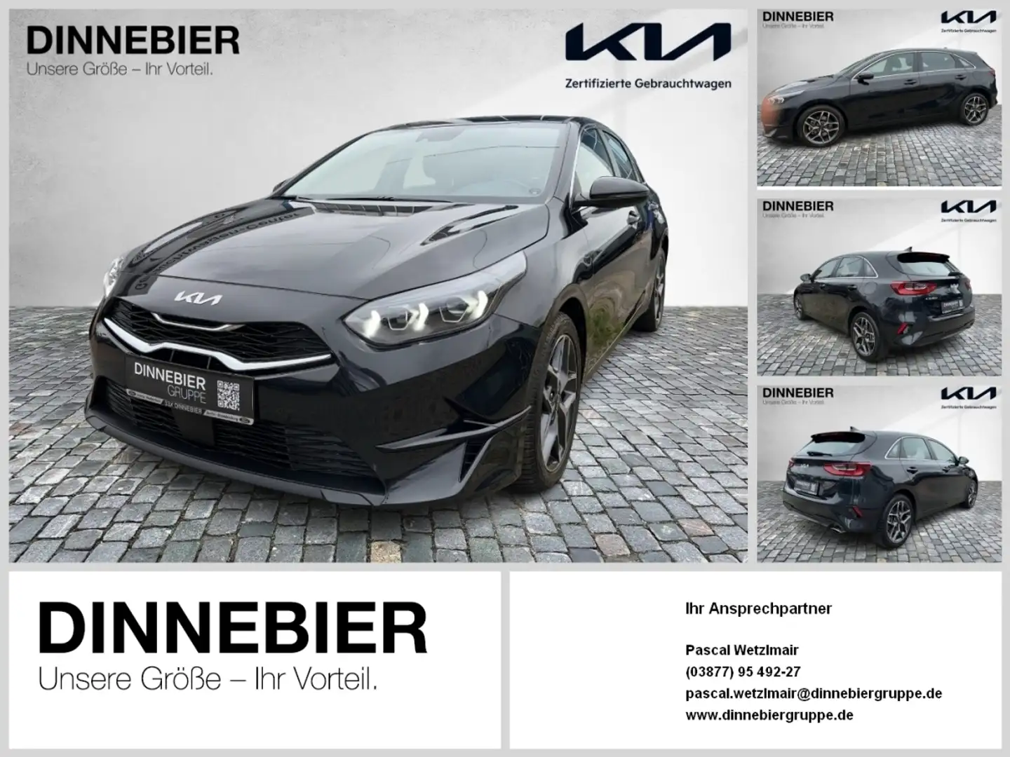 Kia Ceed / cee'd CEED Spirit 1.5T LED+Navi+Kamera+Glasdach Noir - 1