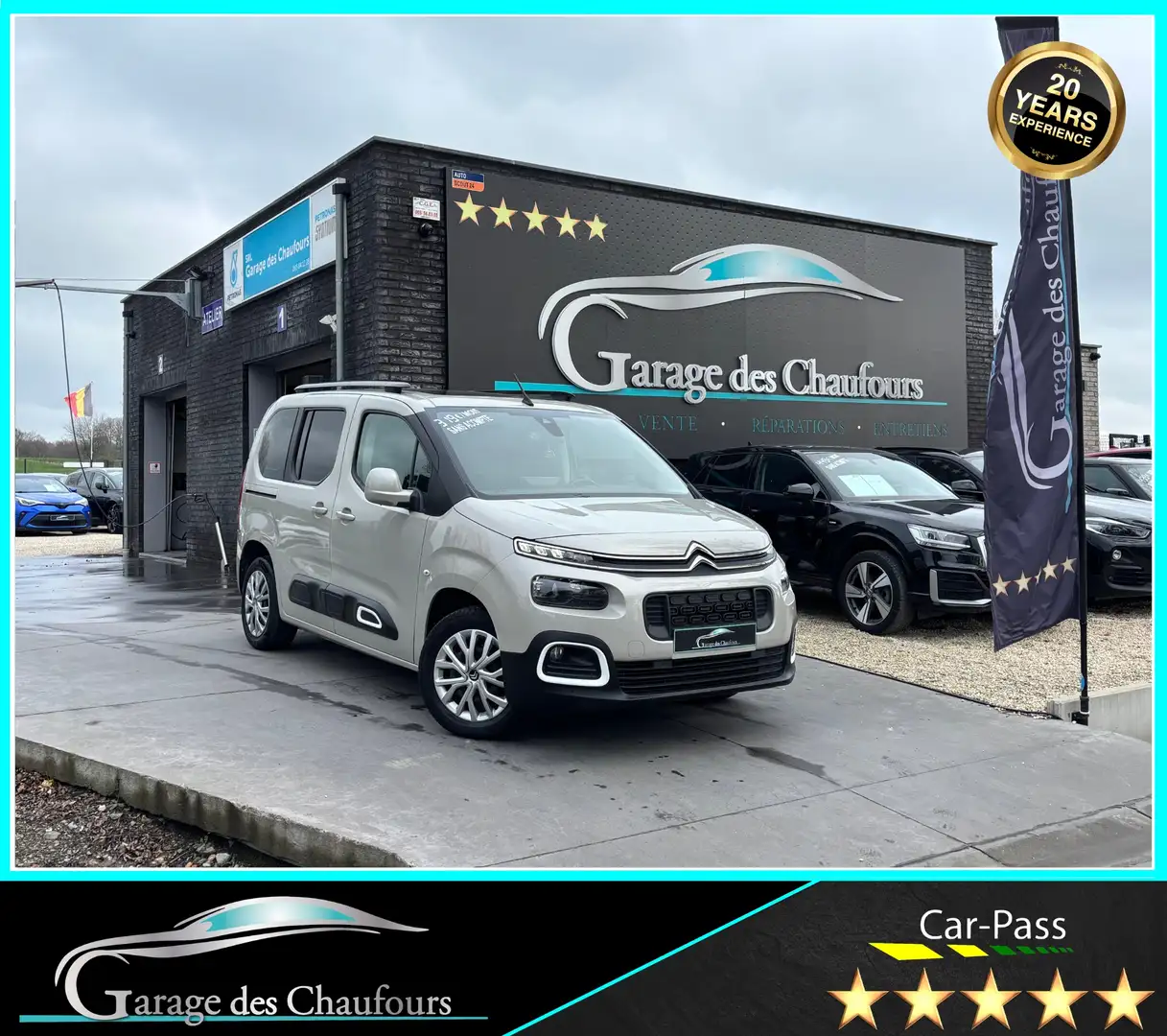 Citroen Berlingo 1.5 BlueHDi Feel - ! Modutop ! - 1er Prop. - Eu6d Beige - 1