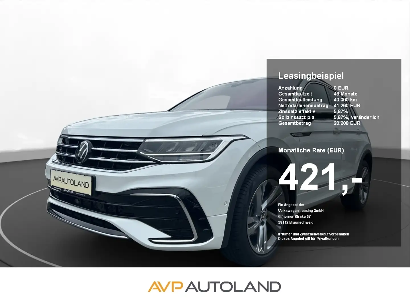 Volkswagen Tiguan 2.0 TDI DSG 4MOTION R-Line | NAVI | AHK | Weiß - 1