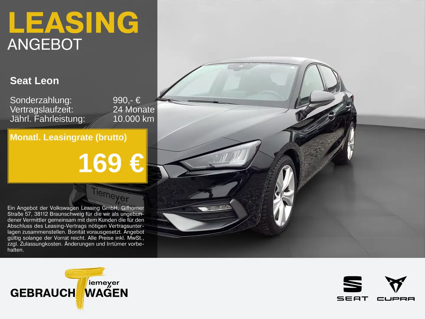 SEAT Leon 2.0 TDI DSG FR NAVI+ KAMERA ALARM PARKLENK Schwarz - 1