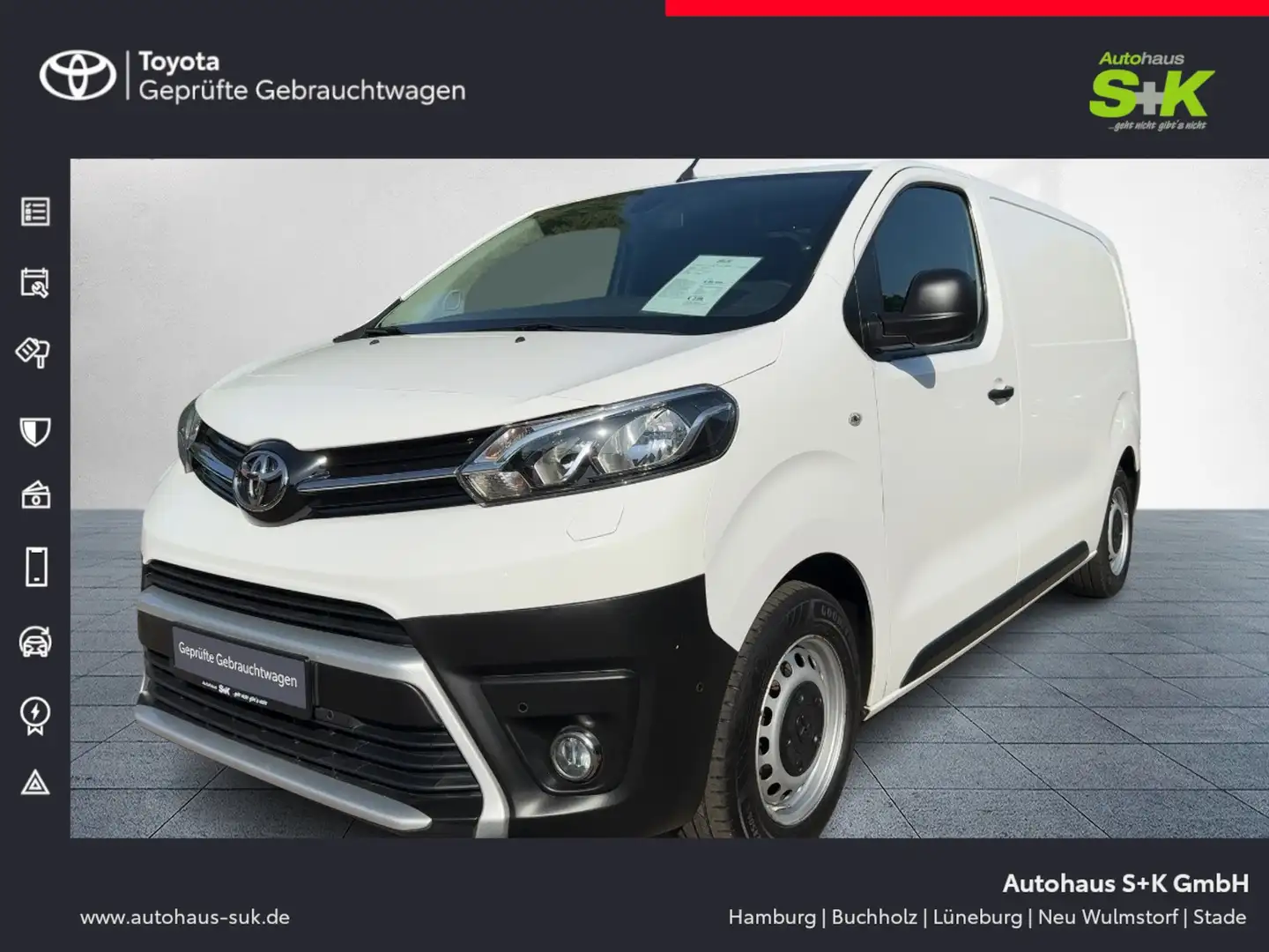 Toyota Proace 1.5 D-4D 88 KW (120 PS), L1 verblecht 4T Weiß - 1