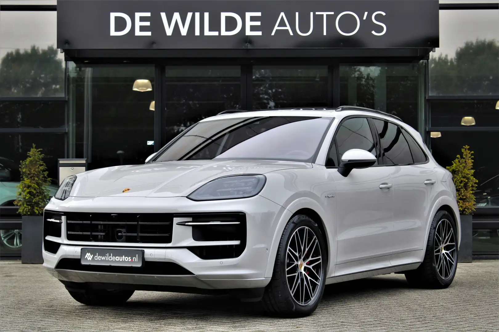Porsche Cayenne 3.0 S E-Hybrid SportDesign 520pk Krijt Pano SoftCl Grijs - 1