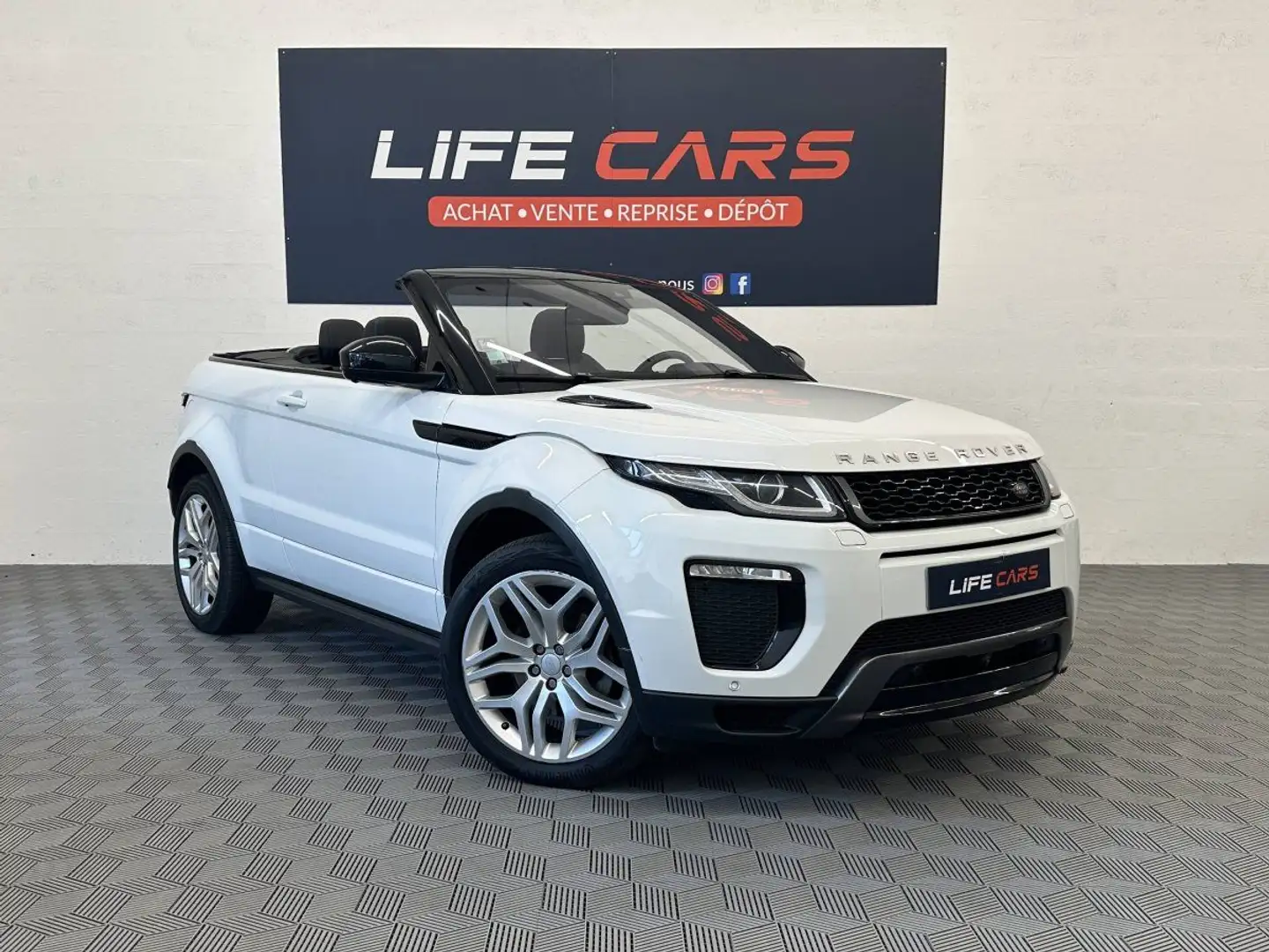 Land Rover Range Rover Evoque Cabriolet 2.0 TD4 180ch HSE Dynamic BVA 2017 2ème Main Entretien Complet 591,47€ /mois* Blanc - 1