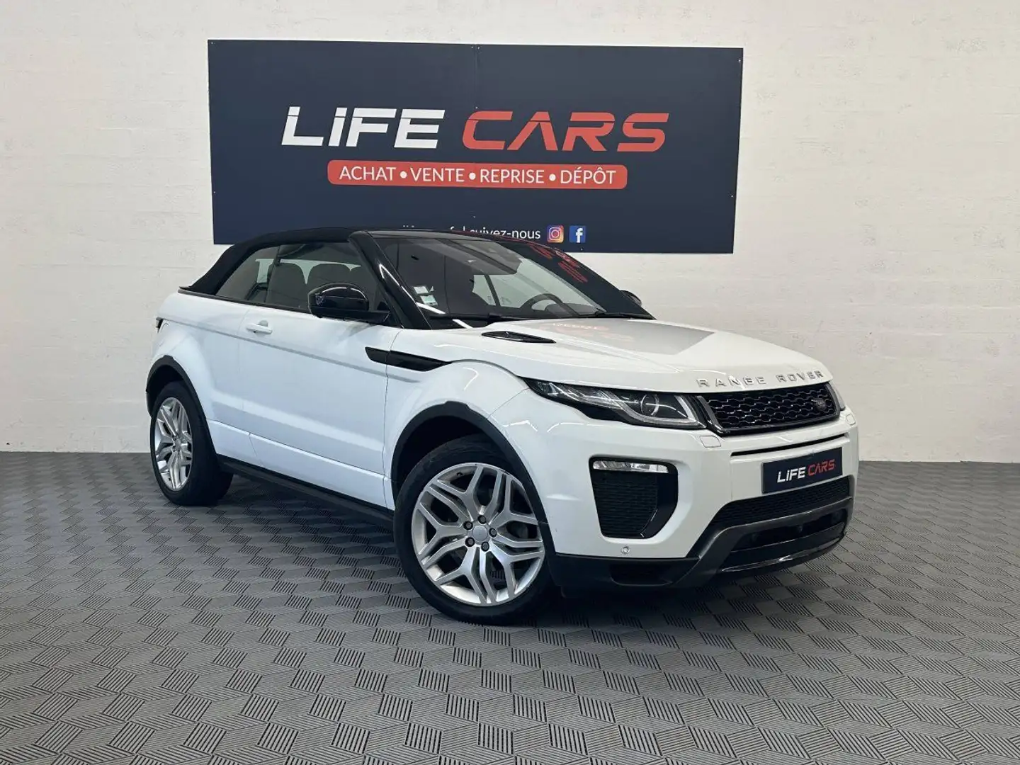 Land Rover Range Rover Evoque Cabriolet 2.0 TD4 180ch HSE Dynamic BVA 2017 2ème Main Entretien Complet 591,47€ /mois* Blanc - 2
