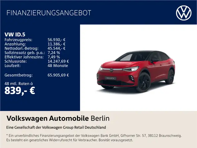 Volkswagen ID.5 GTX 4Motion