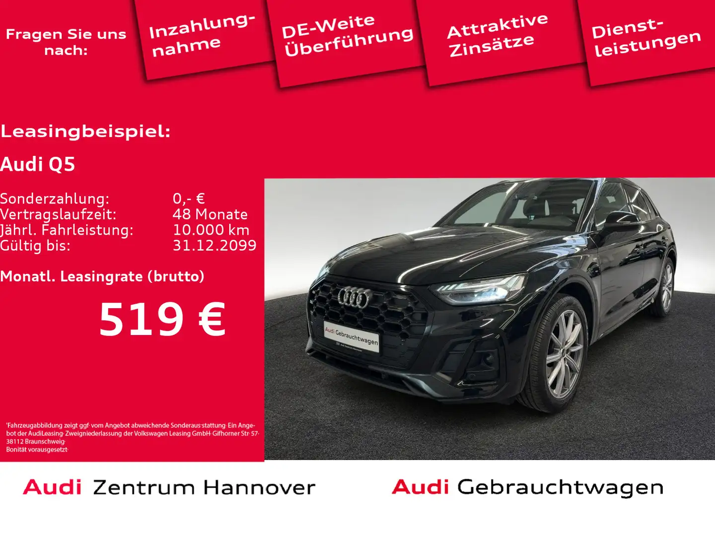 Audi Q5 S line 35 TDI Kamera Matrix virtual Teilleder Noir - 1