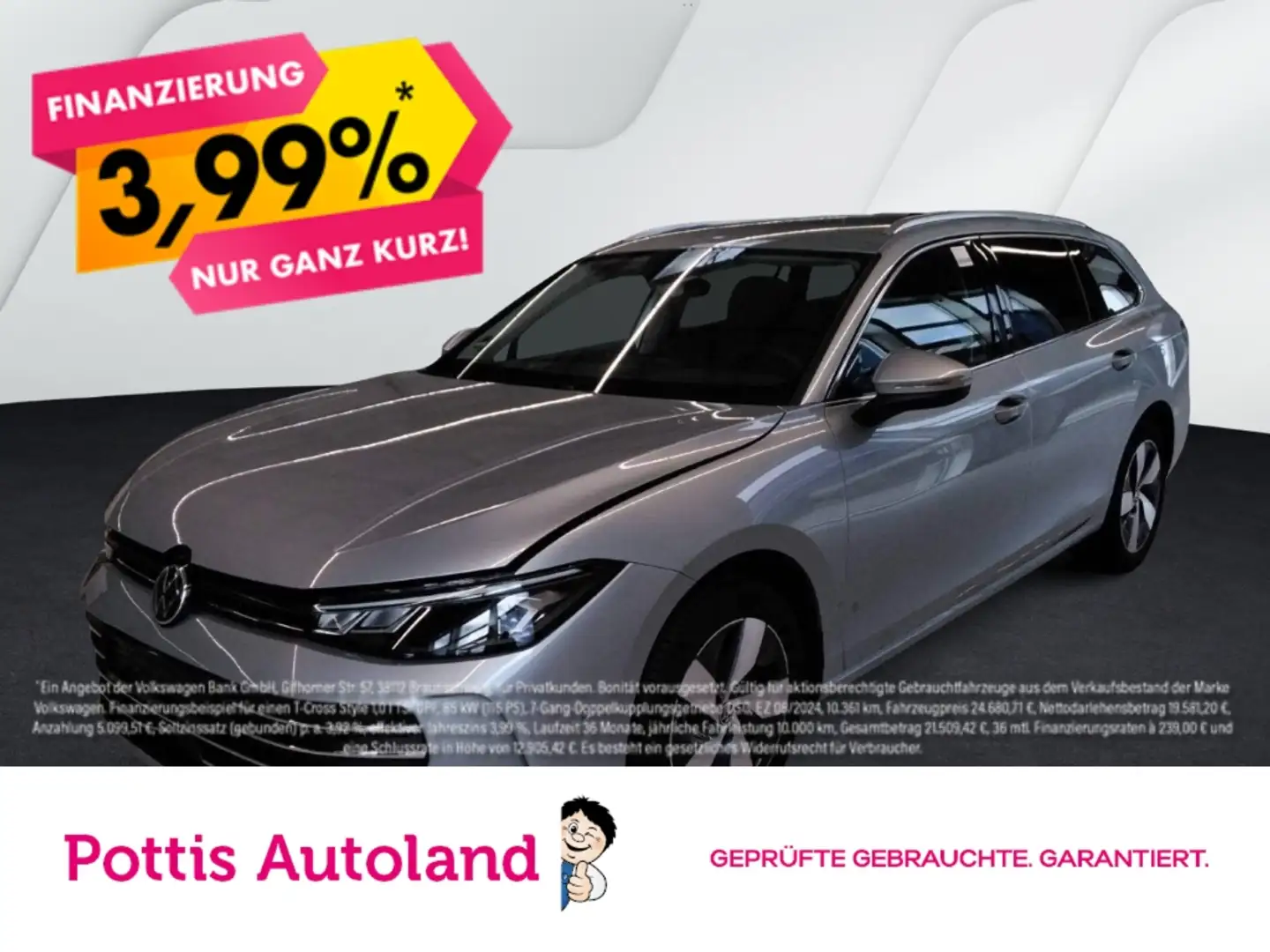 Volkswagen Passat Variant 1.5 eTSI DSG BUSINESS AHK KAMERA NAVI PDC Silber - 1