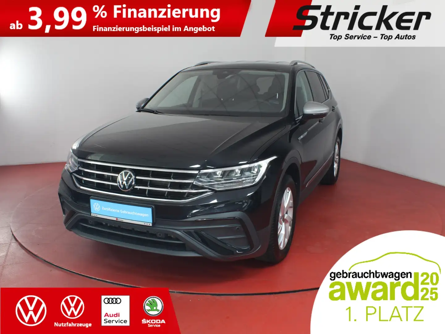 Volkswagen Tiguan Allspace Life 2.0TDI DSG 362,-ohne Anzahlung AHK 7-Sitzer Schwarz - 2