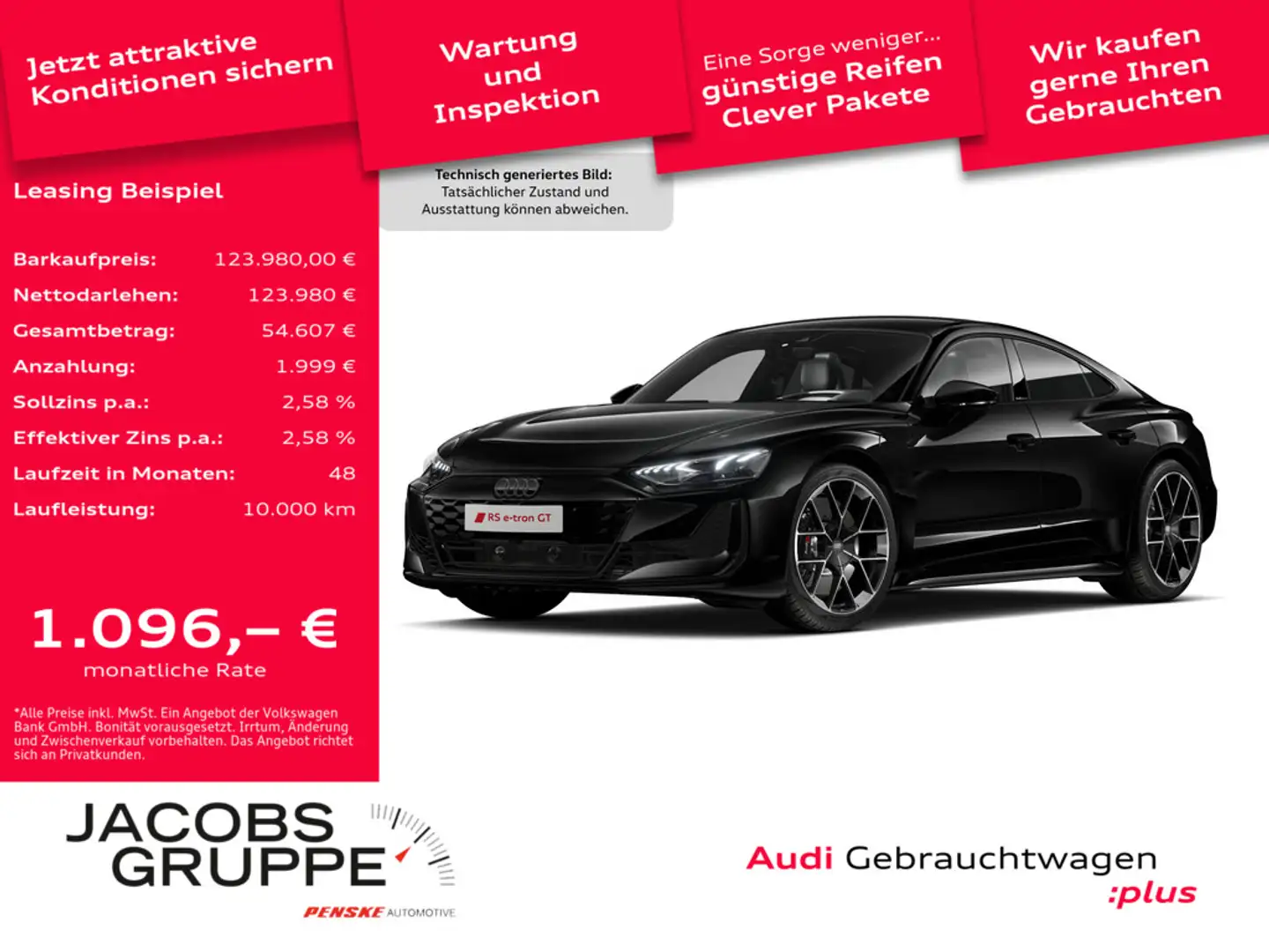 Audi RS e-tron GT All Black/S-Sitze/Laser/Pano/HuD/360° Noir - 1