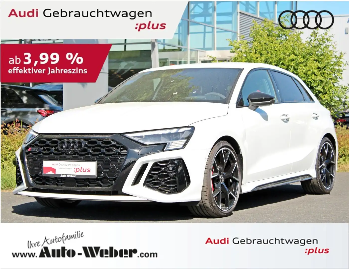 Audi RS3 Sportback BLACK HUD RS-ABGAS MATRIX B&O Weiß - 1