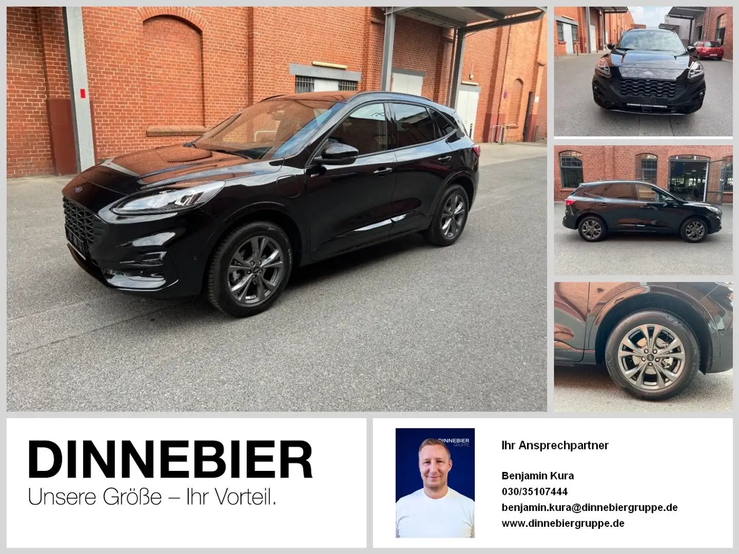 Ford Kuga ST-LINE X 2.5 PHEV+LED+Nav+Kamera+HeadUp Noir - 1