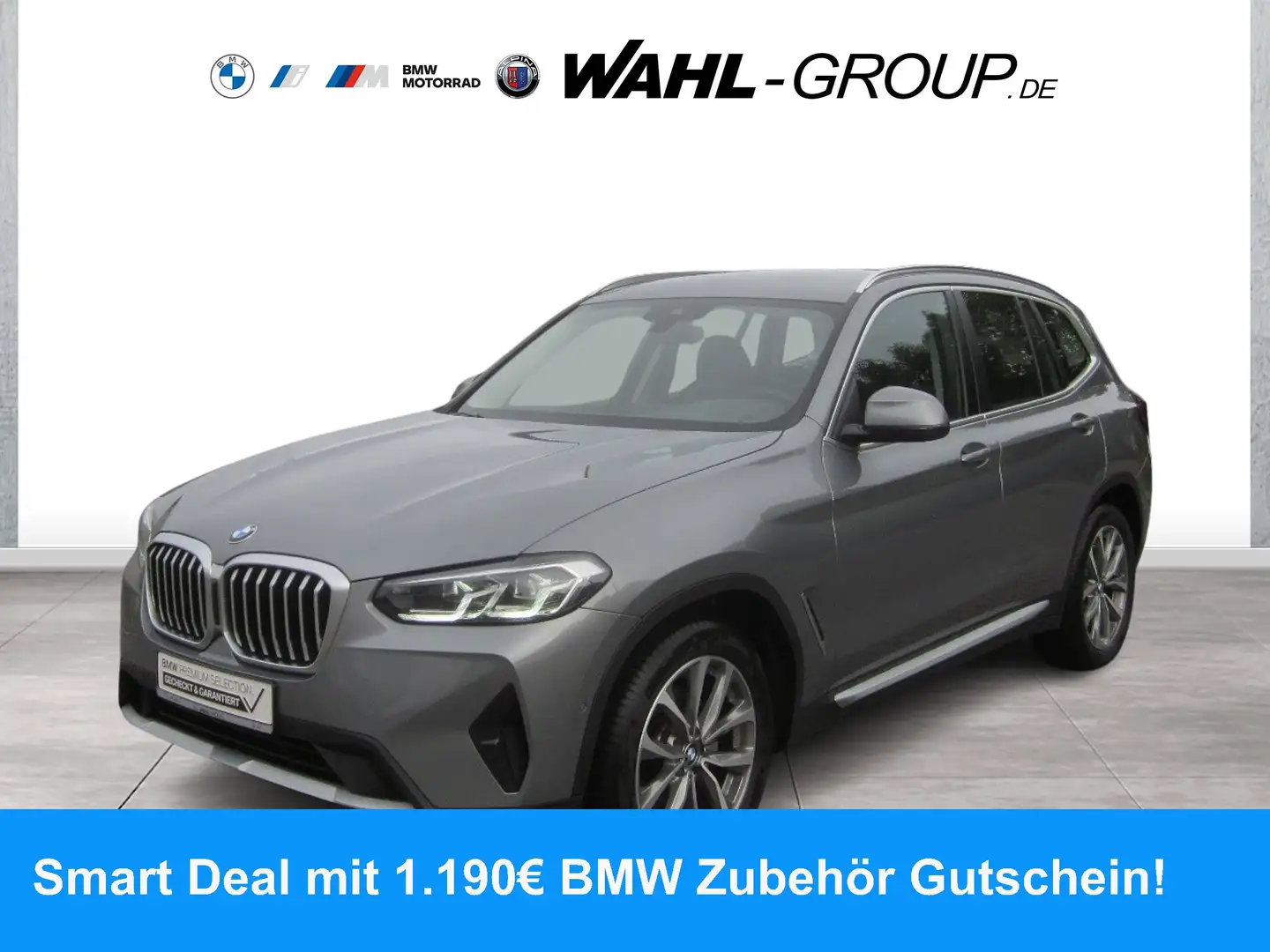 BMW X3 xDrive20d LC PLUS AHK 19"-LM-RÄDER SPORTSITZE HIFI Grau - 1
