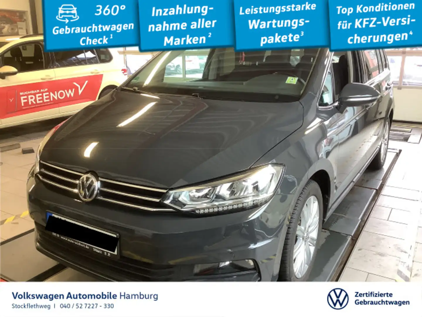 Volkswagen Touran 1.5 TSI Highline DSG LED ACC PDC Sitzhzg Grau - 1