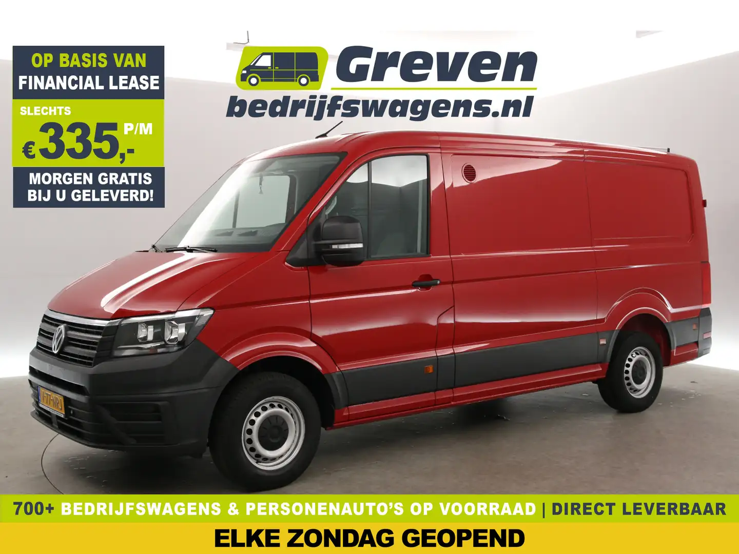 Volkswagen Crafter 35 2.0 TDI L3H2 | Airco | Carplay | Parkeersens. | Rood - 1