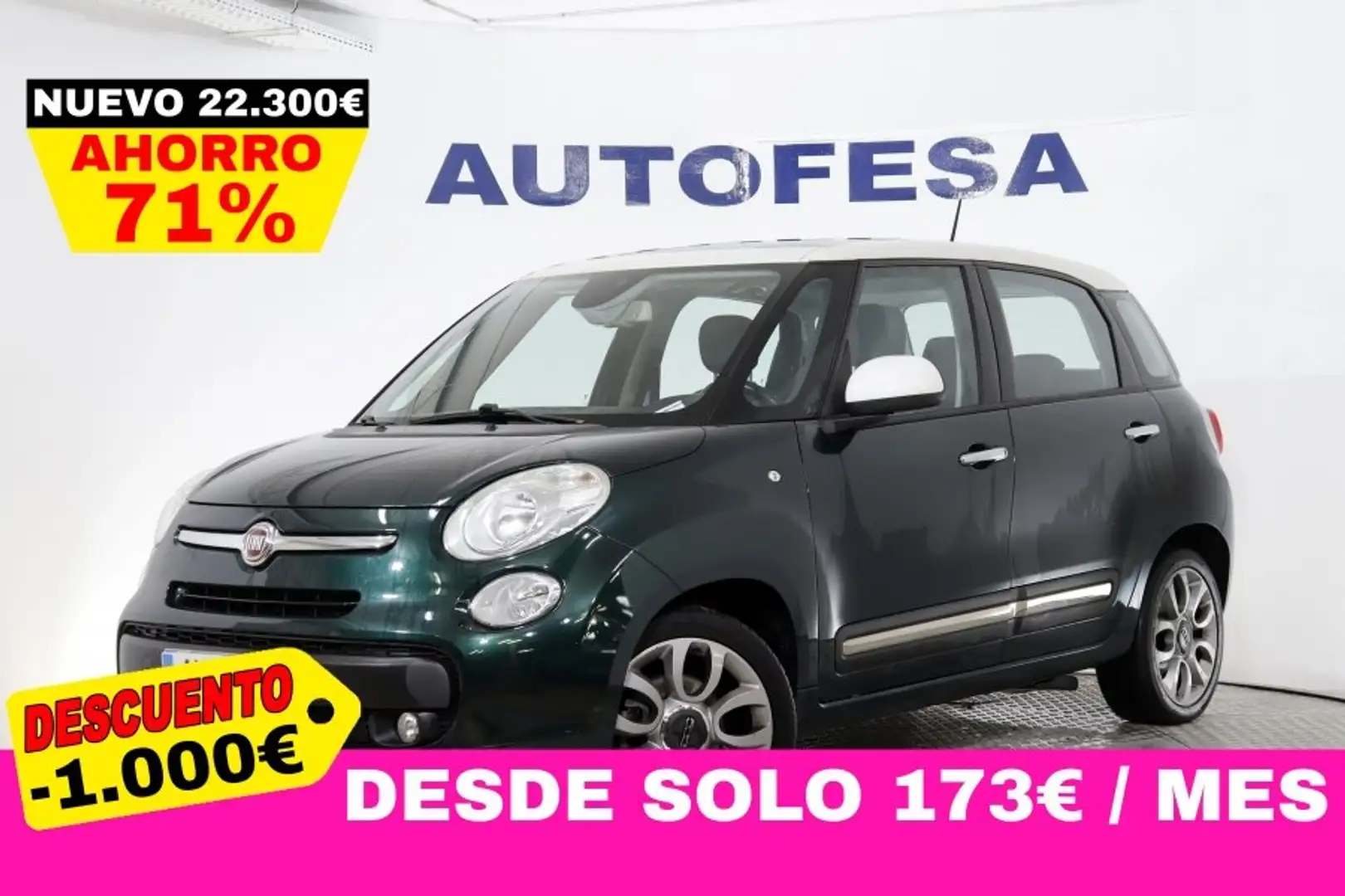 Fiat 500L 1.6 DIESEL 105cv 5P #TECHO, PARKTRONIC Verde - 1