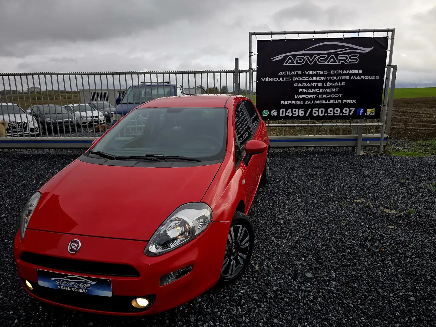 Fiat Punto 1.2i Easy ✅️ GARANTIE ✅️ Car-Pass ✅️ Rouge - 1