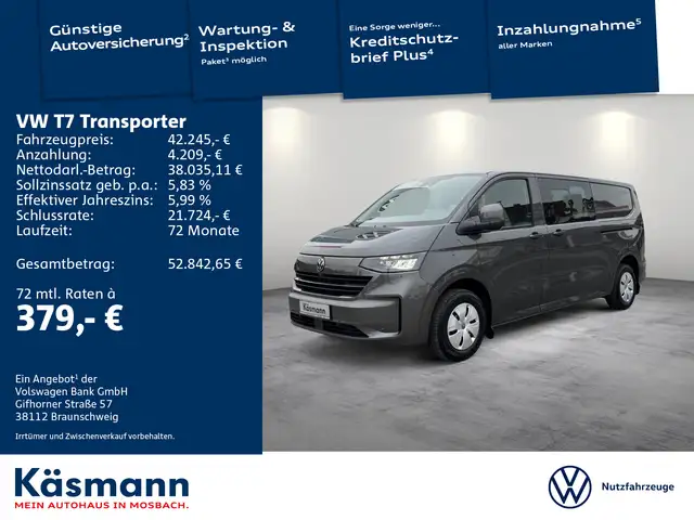 Volkswagen T7 Transporter Plus MIXTO LR 2.0TDI LED KAM PDC