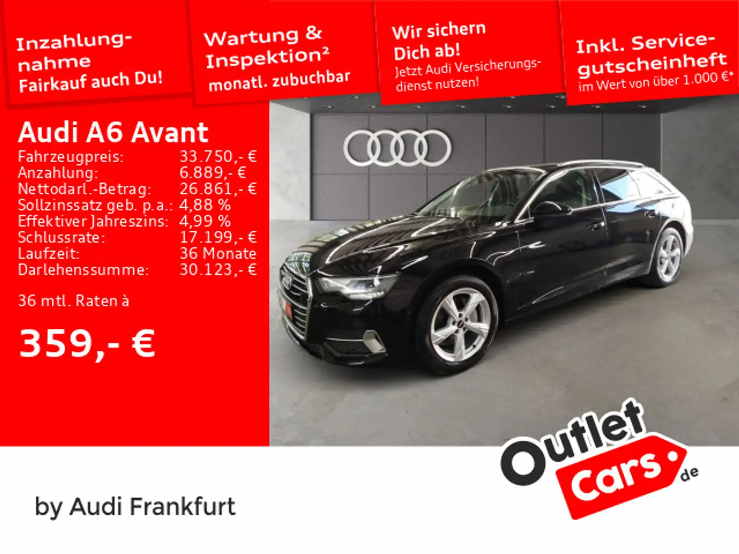 Audi A6 40 TDI S tronic sport LED ACC DAB PDC Schwarz - 1