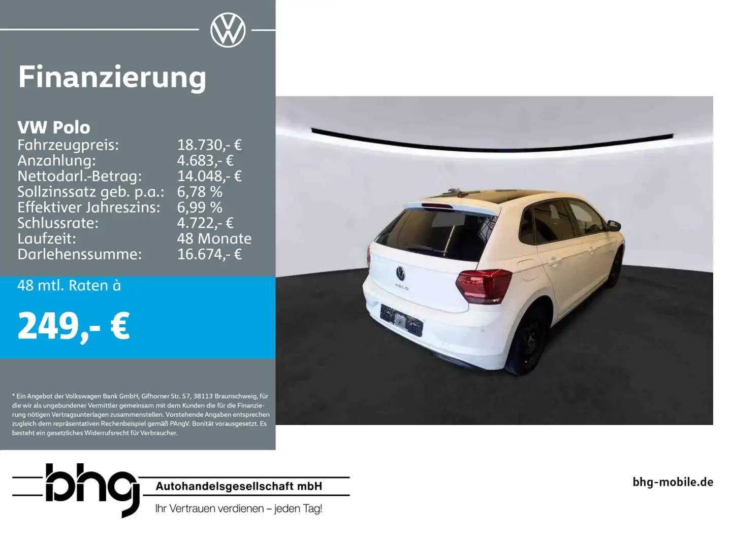 Volkswagen Polo 1.0 TSI DSG Highline Weiß - 1