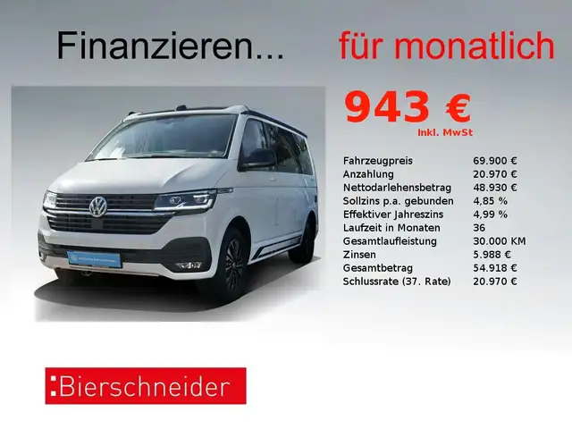 Volkswagen T6.1 California 6.1 Beach Camper Edition 2,0 TDI DSG