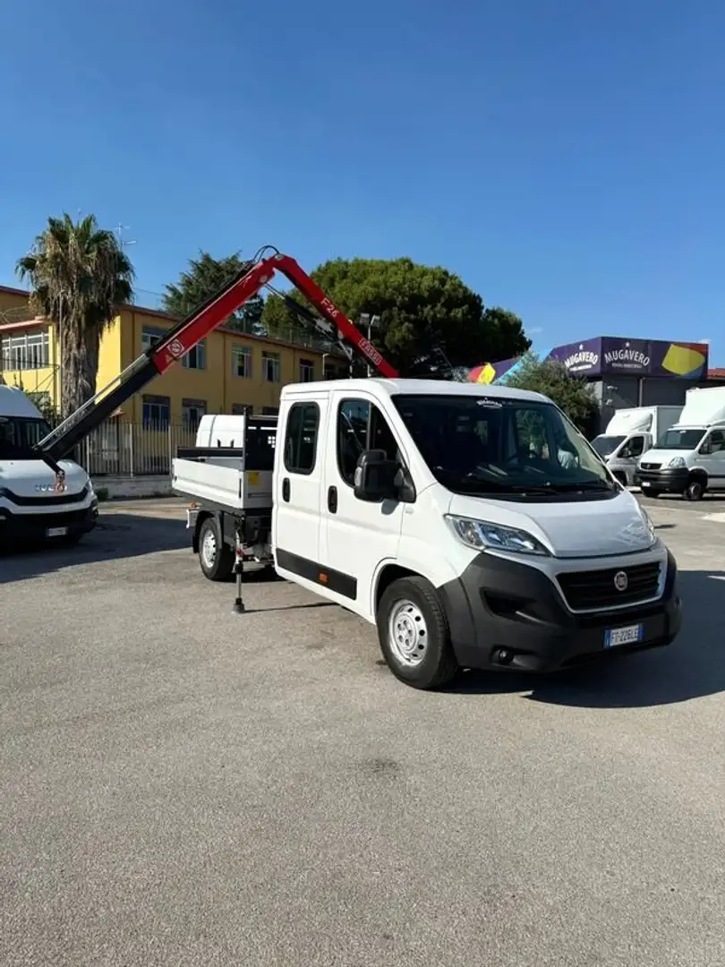 Fiat Ducato 2.3mjt 130cv CASSONE 7 POSTI CON GRU Bianco - 1