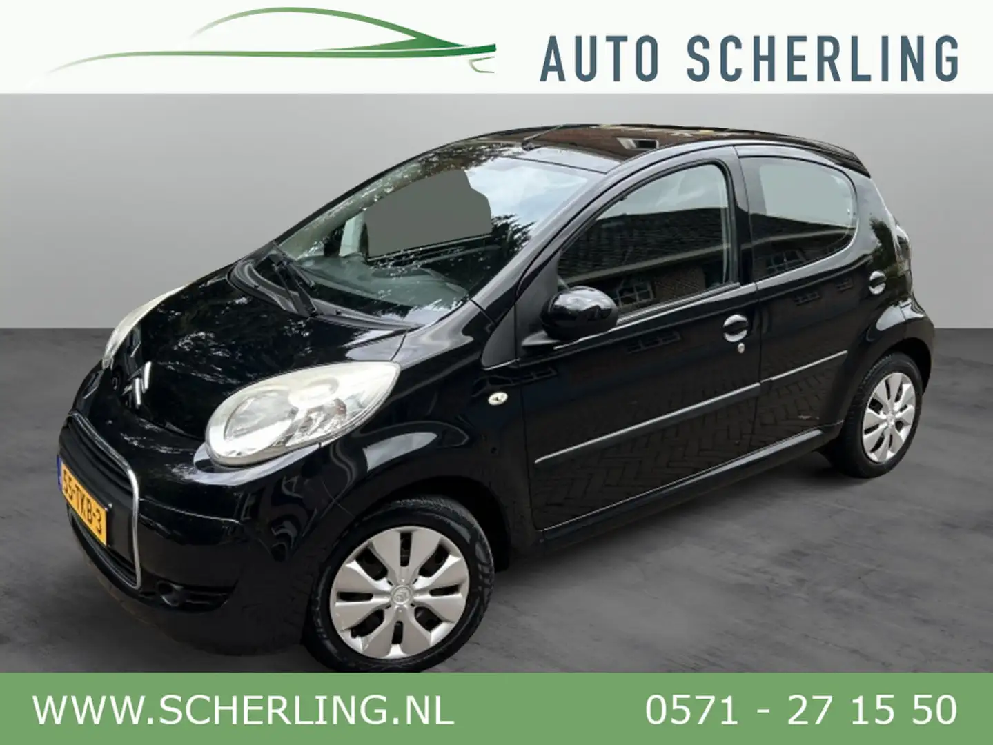 Citroen C1 1.0-12V 5-drs. Airco, Slechts 99 dkm! NL-auto! Noir - 1