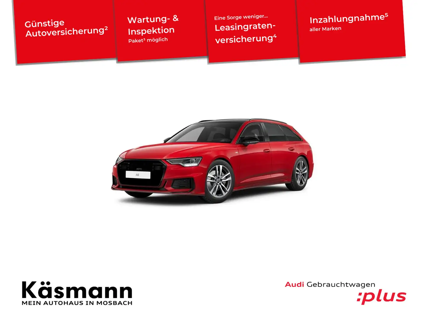 Audi A6 Sport 45TFSI qu 2xS line PANO AHK STDHZ Rot - 1