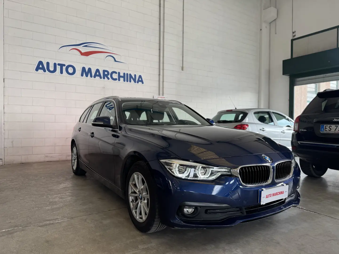 BMW 316 Serie 3 Touring 316d BUSINESS ADVANTAGE AUTO Bleu - 1