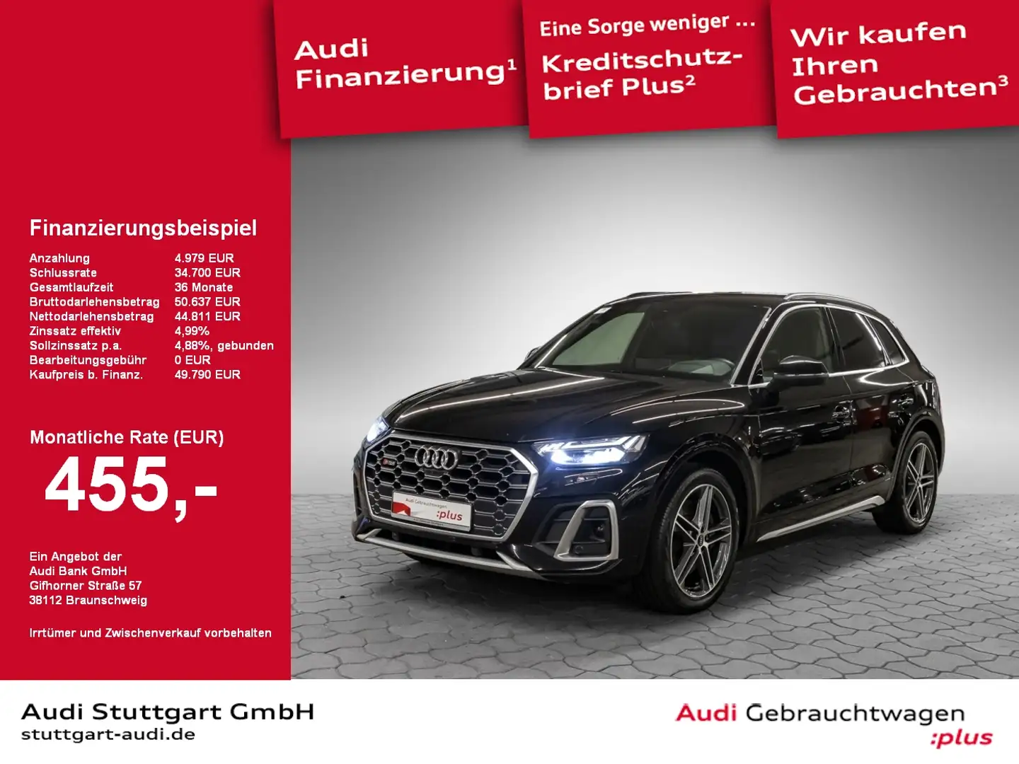 Audi SQ5 TDI LED Navi Standheizung HuD Massage AHK Schwarz - 1