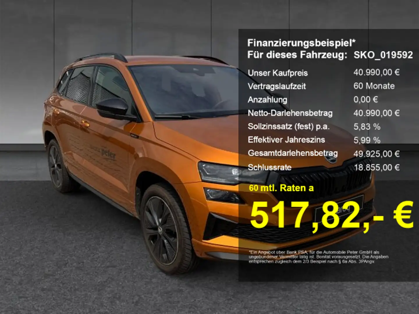 Skoda Karoq KAROQ SPORTLINE 1.5 TSI DSG **AHK*NAVI*MATRIX** Orange - 1