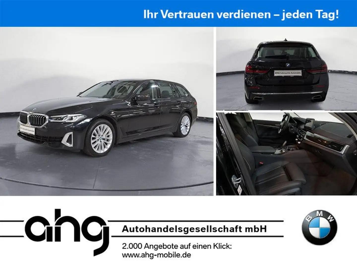 BMW 530 i xDrive Touring Luxury Line Aut. Klimaaut. H Zwart - 1