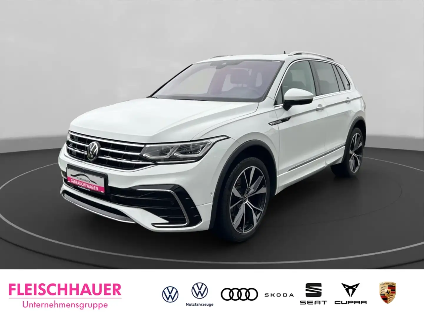 Volkswagen Tiguan 4Motion 2.0 R-Line DSG+PANORAMAD+SHZ+AHK Weiß - 1