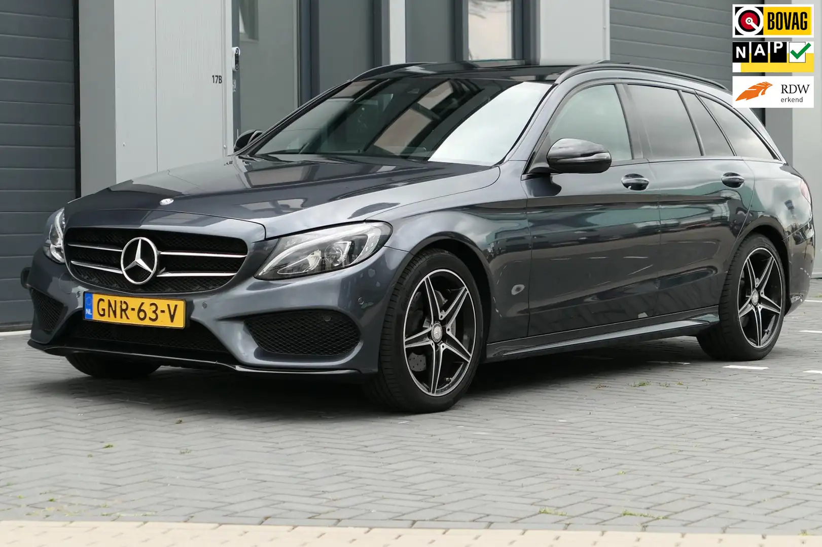 Mercedes-Benz C 200 Estate Prestige AMG styling Panodak Leder Navi Bur Grijs - 1