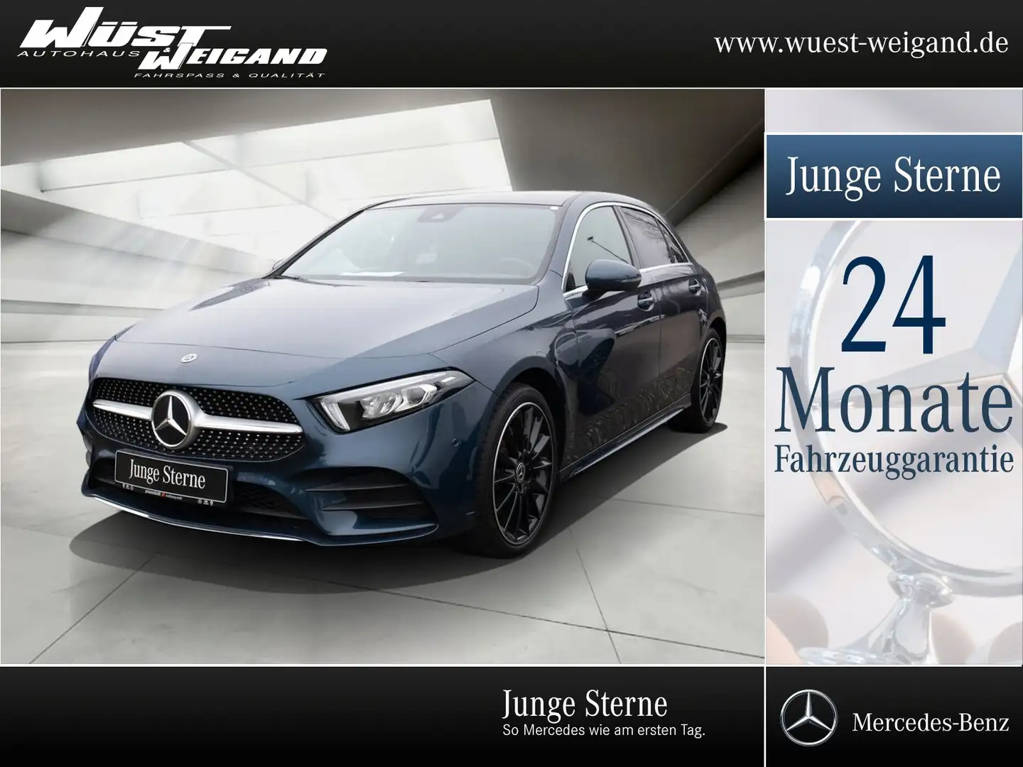 Mercedes-Benz A 250 e AMG   Pano+360°+LED+Sound+19"+Totw+Leder Blau - 1