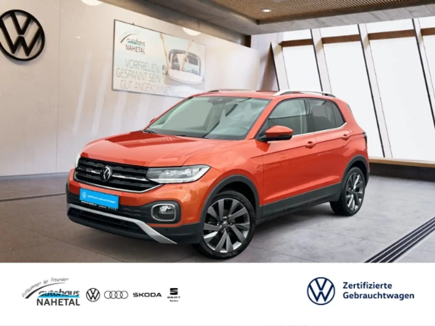 Volkswagen T-Cross 1.0TSI DSG Style LED NAVI 18'' REAR VIEW BEATS AUD Portocaliu - 1