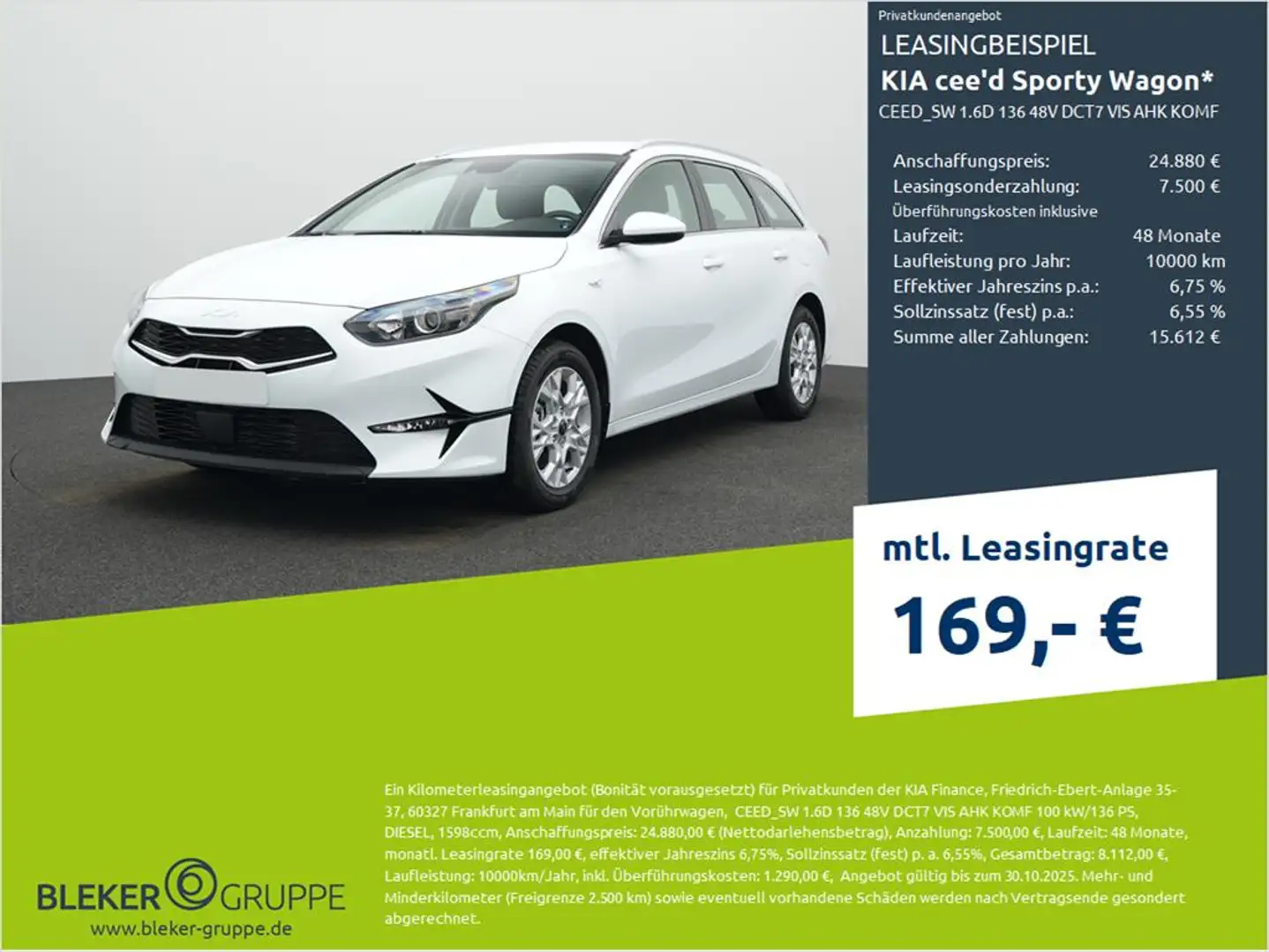 Kia Ceed SW / cee'd SW CEED_SW 1.6D 136 48V DCT7 VIS AHK KOMF Blanc - 1
