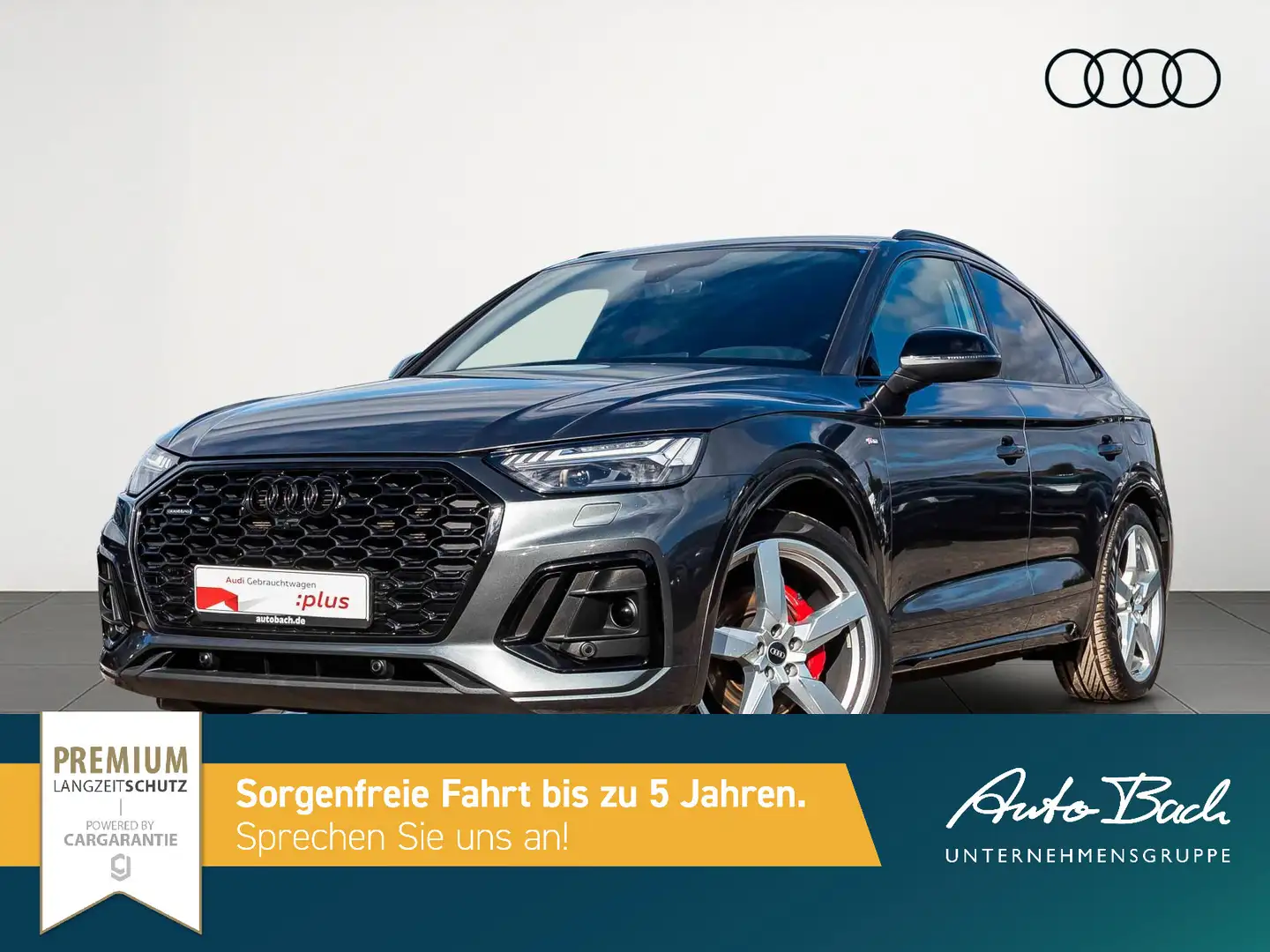 Audi Q5 55 TFSIe qu. S line AHK Matrix B&O Gris - 2