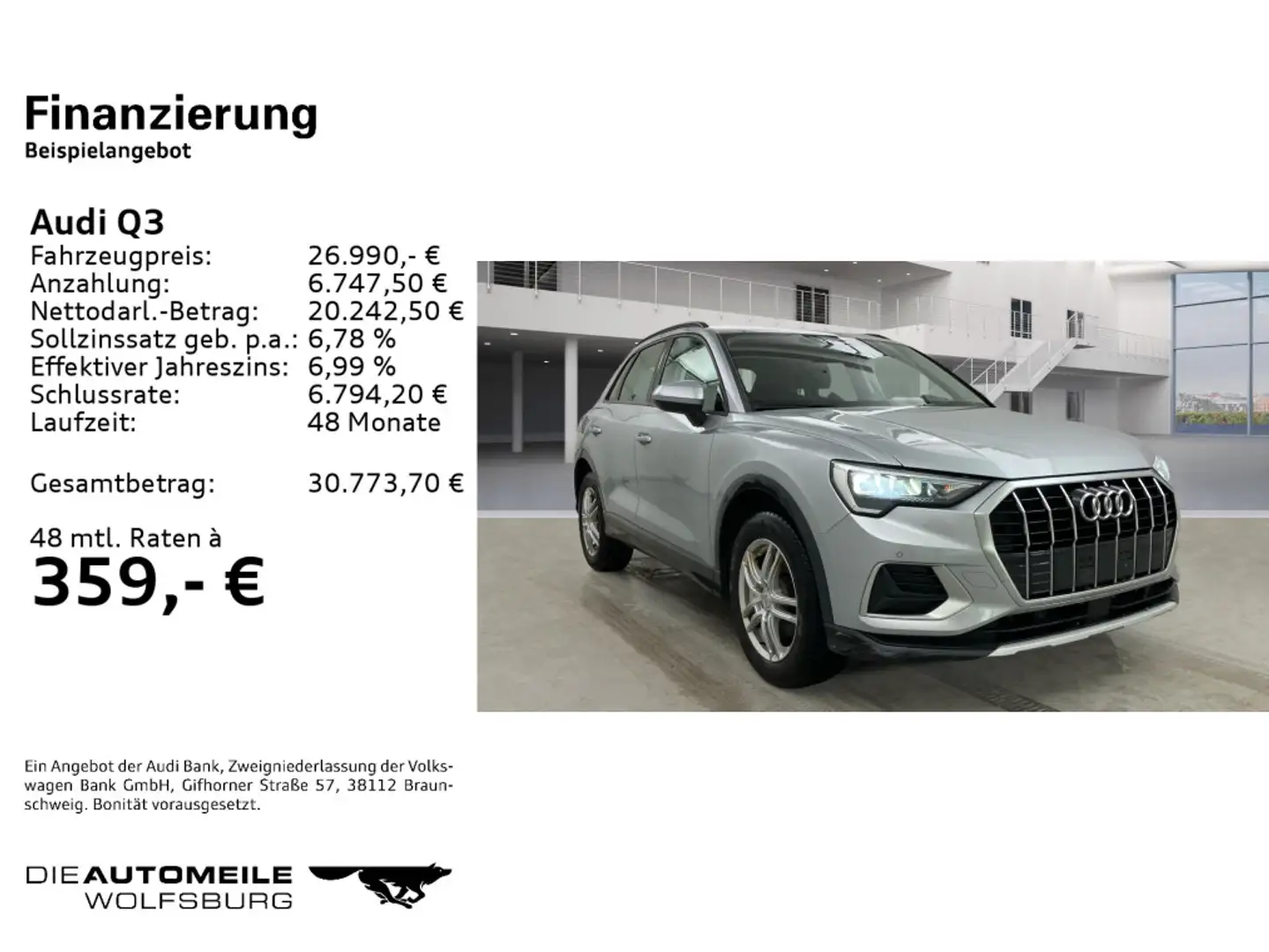 Audi Q3 35 TDI S tronic advanced Silber - 2