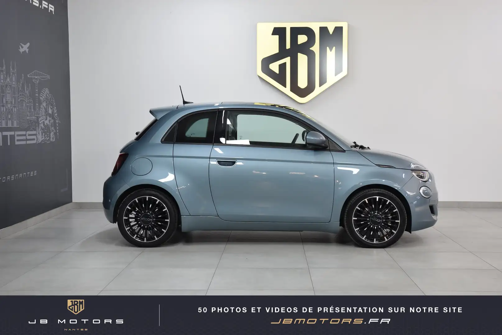 Fiat 500e 500 e 118 ch Icone Plus Toit panoramique Camera Fu Bleu - 2