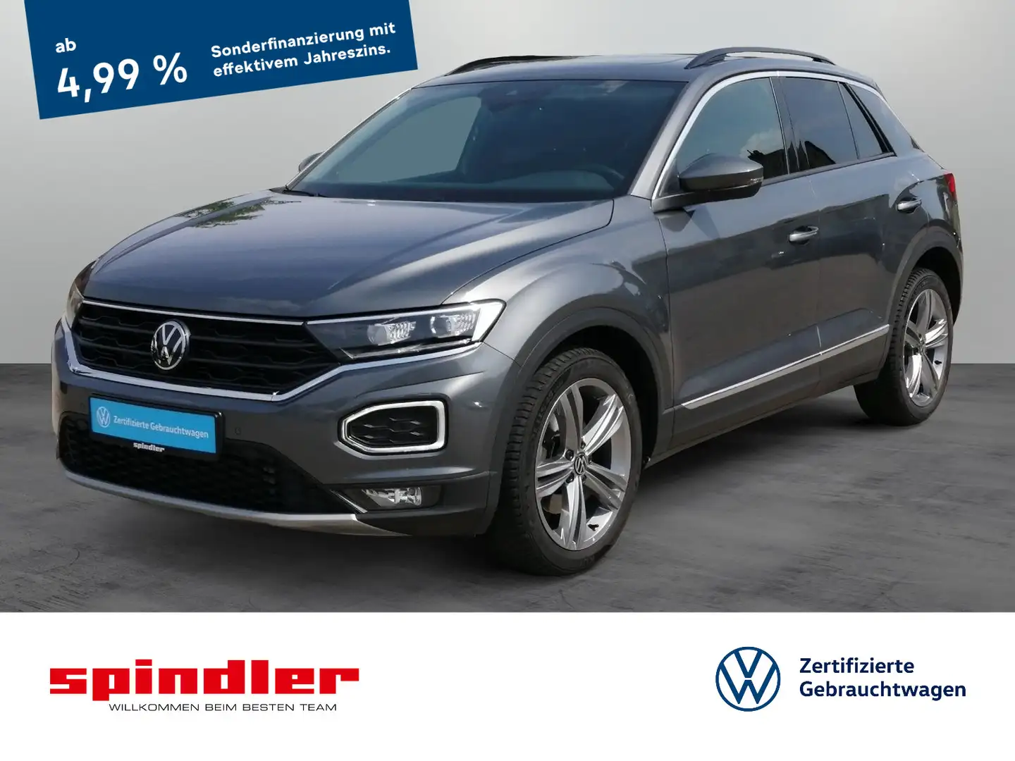 Volkswagen T-Roc Highline 2.0 TDI DSG Pano Beats LED App LM Grau - 1