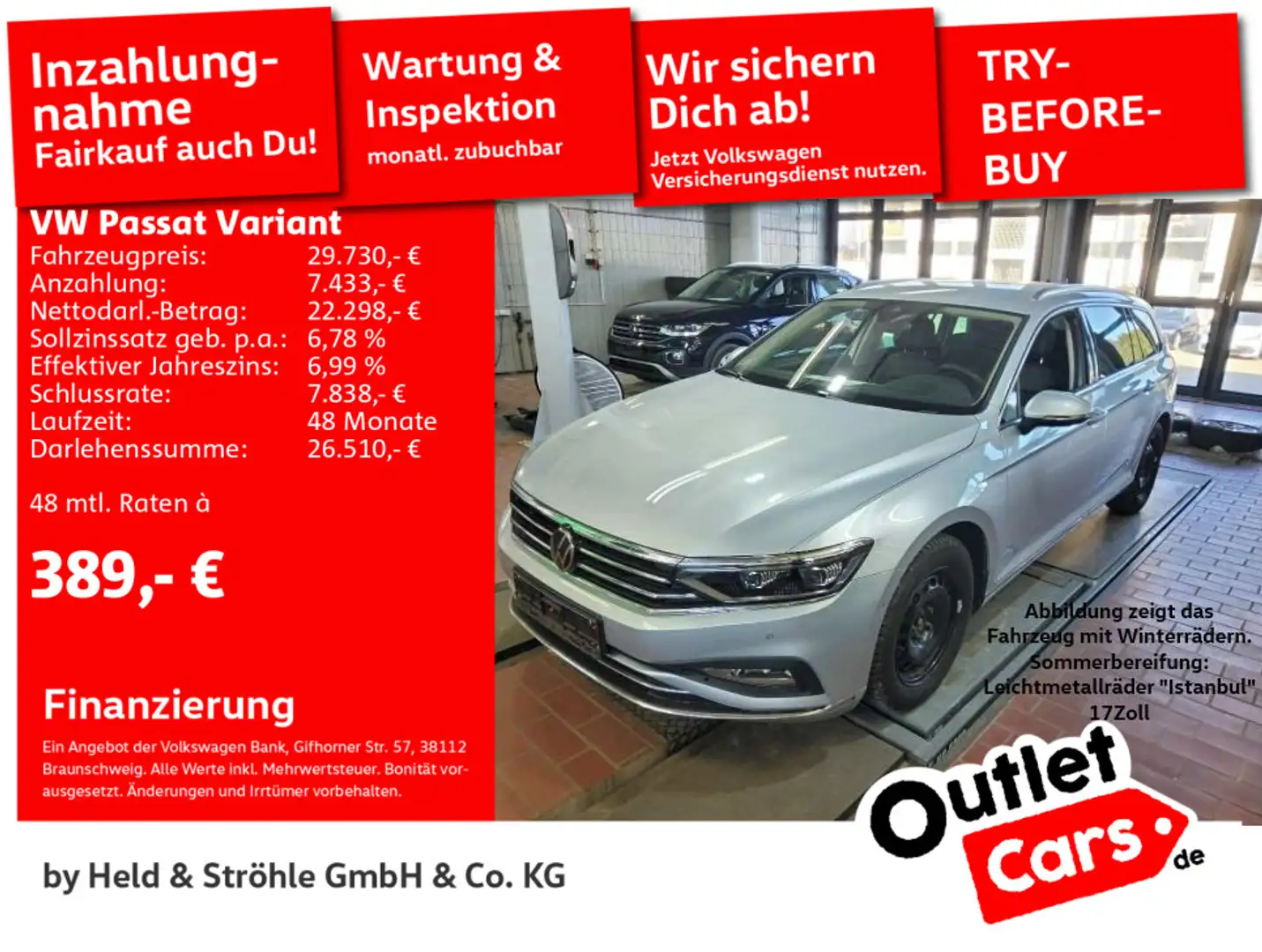 Volkswagen Passat Variant Elegance 2.0 TDI DSG AHK HuD DCC Silber - 1