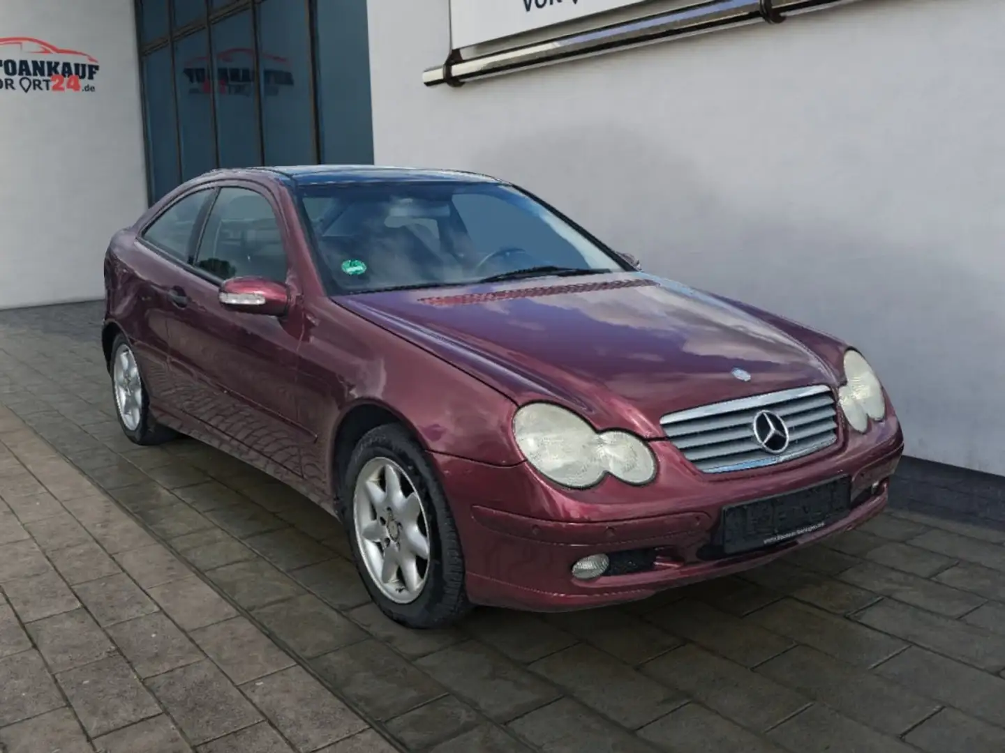 Mercedes-Benz C 180 Sportcoupe Kompressor*TÜV neu*Pano*Leder* Klima Rot - 1