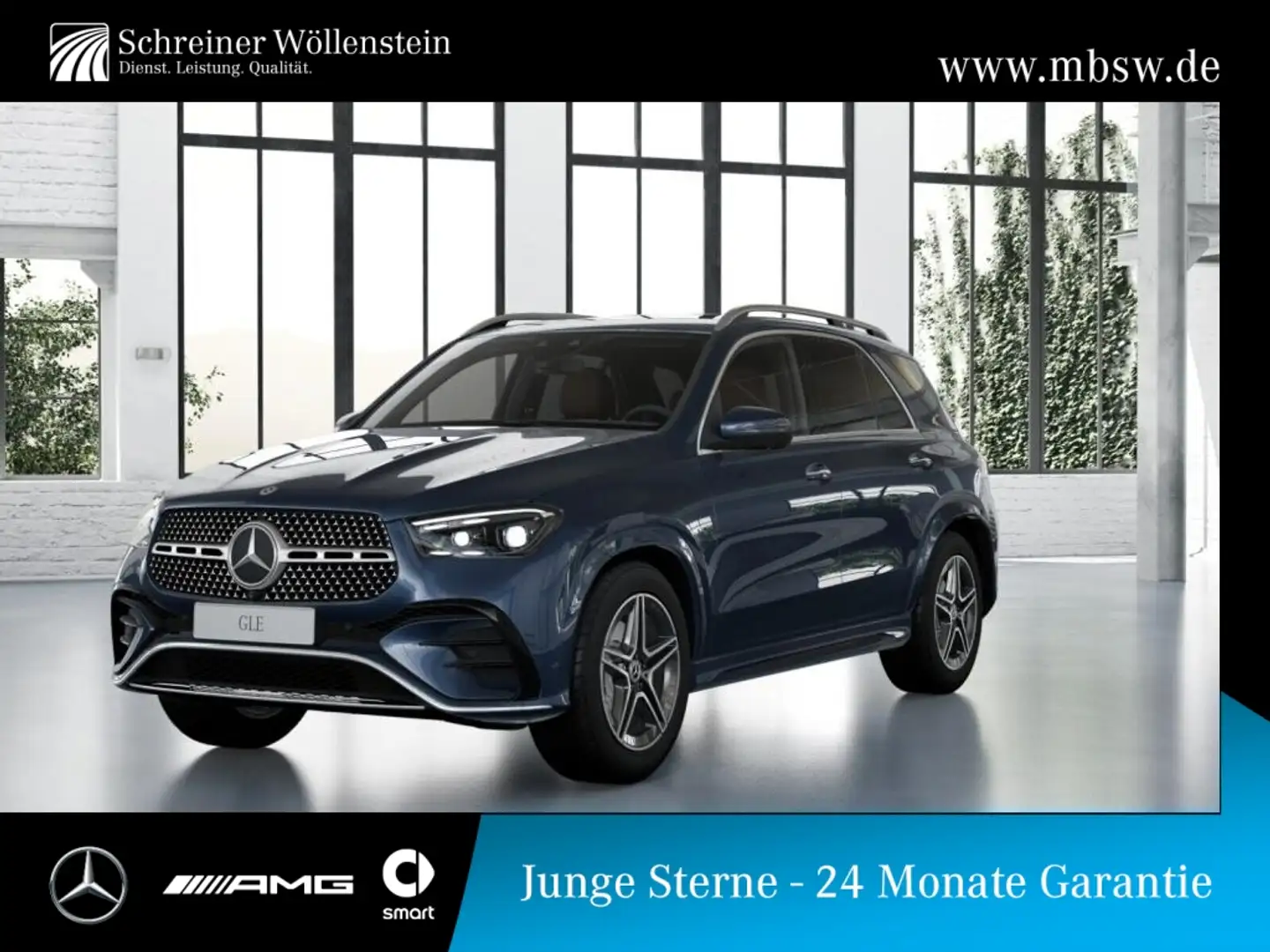 Mercedes-Benz GLE 300 d 4M AMG*AHK*AIRMATIC*360°*BURMEST*MBEAM Blau - 1