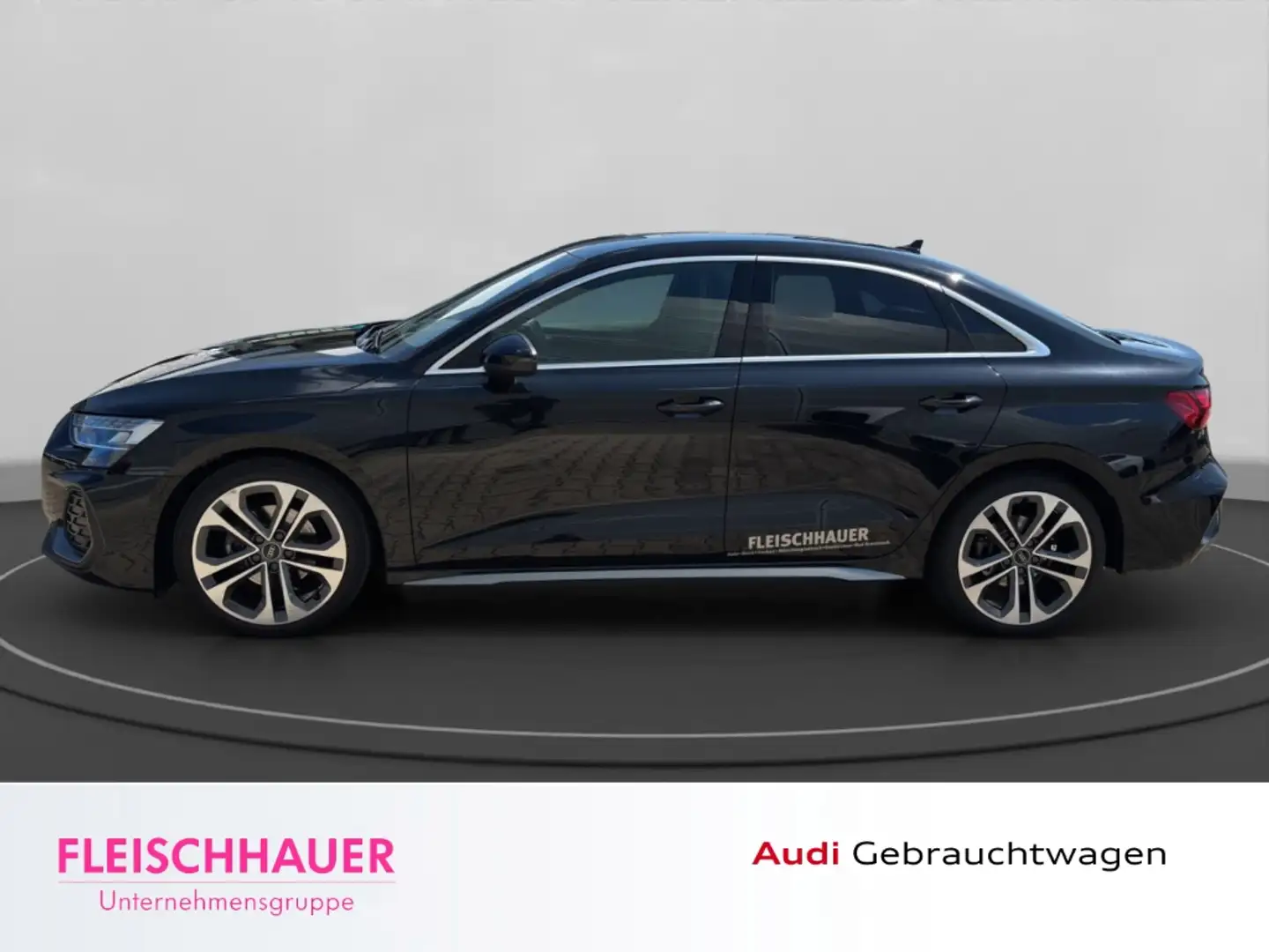Audi A3 Limousine 2.0 TDI Automatik S Line+Teilleder+MATRI Schwarz - 2