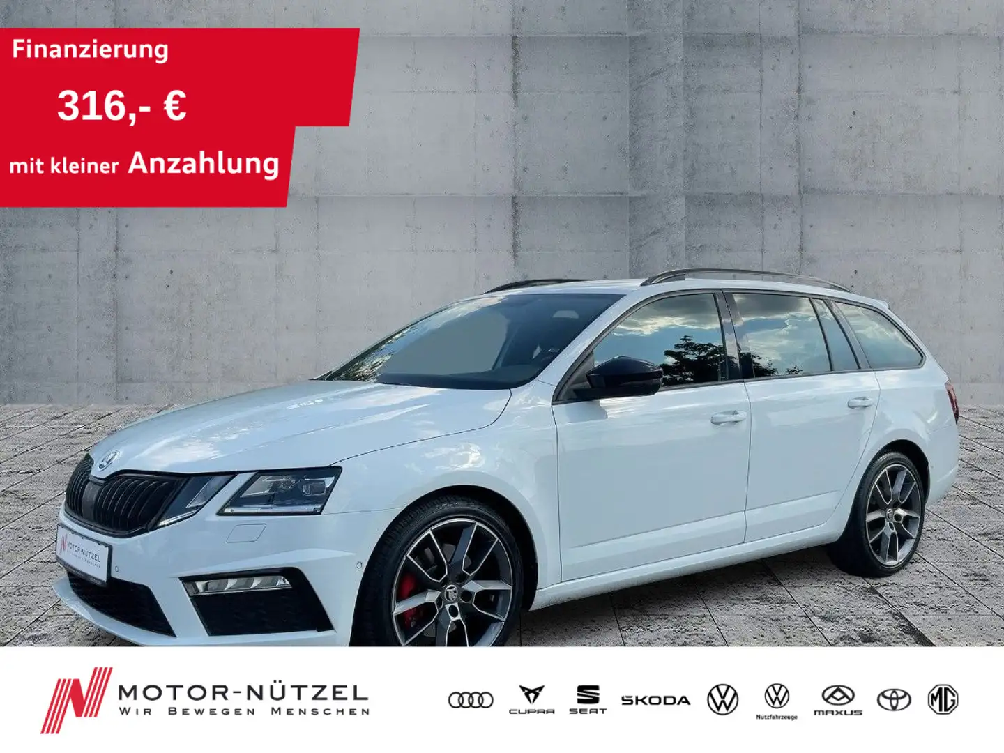 Skoda Octavia 2.0 TDI 4x4 RS LED+NAVI+ACC+SHZ+RFK+DAB Weiß - 1