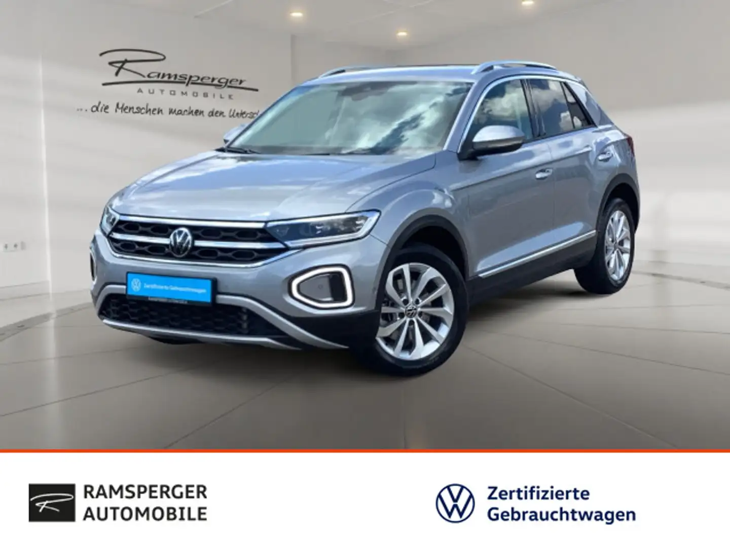 Volkswagen T-Roc 2.0 TDI DSG Style AHK ACC LED Navi Kamera Silber - 1