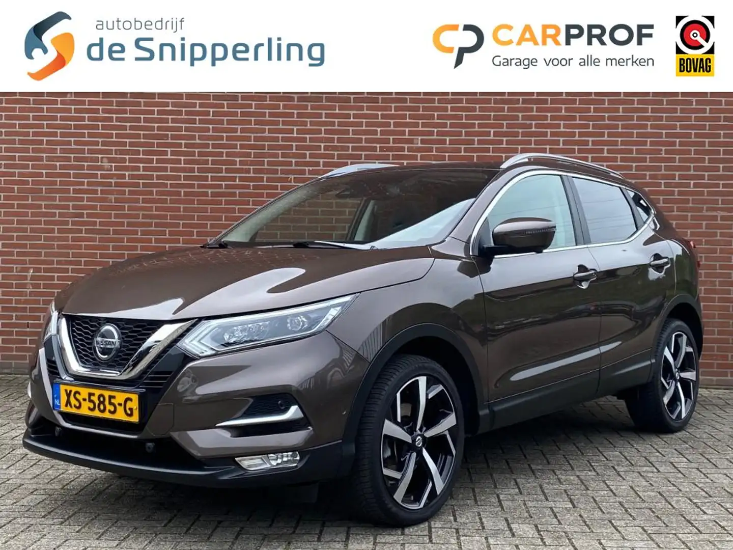 Nissan Qashqai 1.2 TEKNA + NAV 360 CAMERA CLIMA CRUISE PANO STOEL Bruin - 1