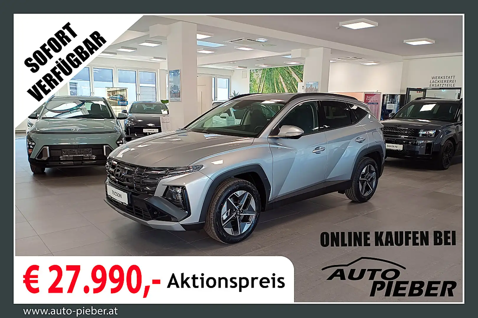 Hyundai TUCSON Tucson 1,6 T-GDI 2WD GO! *LED*Navi*RFK*SHZ* Silber - 1